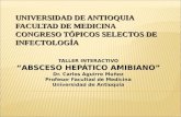 TALLER INTERACTIVO ABSCESO HEPÁTICO AMIBIANO Dr. Carlos Aguirre Muñoz Profesor Facultad de Medicina Universidad de Antioquia.