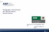 Programa Sectorial de Relaciones Exteriores Auditoría de Desempeño Núm. 30 ASF | 1 Cuenta Pública 2011.