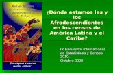 ¿Dónde estamos las y los Afrodescendientes en los censos de América Latina y el Caribe? IX Encuentro Internacional de Estadísticas y Censos 2010. Octubre.