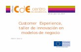 Customer Experience, taller de innovación en modelos de negocio