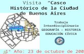 Visita Casco Histórico de la Ciudad de Buenos Aires Trabajo Interdisciplinario GEOGRAFÍA – HISTORIA EDUCACIÓN CÍVICA 1º Año: 23 de octubre de 2007.