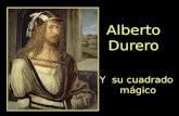 Alberto Durero Y su cuadrado m á gico Alberto Durero (1471-1528) se le considera el artista del Renacimiento más famoso de Alemania. En 1514 creó un.