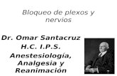 Bloqueo de plexos y nervios Dr. Omar Santacruz H.C. I.P.S. Anestesiología, Analgesia y Reanimación.