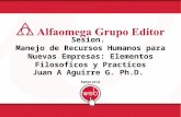 Sesion. Manejo de Recursos Humanos para Nuevas Empresas: Elementos Filosoficos y Practicos Juan A Aguirre G. Ph.D.