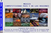 México: Competitividad País y de las Regiones MEXICO COMPETITIVIDAD PAIS Y DE LAS REGIONES Clemente Ruiz Durán División de Estudios de Posgrado /Facultad.