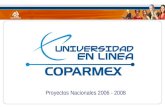 Proyectos Nacionales 2006 - 2008. Estrategia COPARMEX Misión Visión OBJETIVOS ESTRATÉGICOS INICIATIVAS ESTRATÉGICAS Excelencia Empresarial Desarrollo.