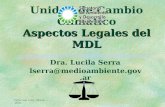 Taller San Luis - Marzo 2005 Aspectos Legales del MDL Unidad de Cambio Climático Aspectos Legales del MDL Dra. Lucila Serra lserra@medioambiente.gov.ar.
