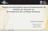 Equipo responsable: Emilio Scozzina, José Kurlat, Alberto Anesini Planta Demostrativa para la Fabricación de Pellets de Aserrín en Presidencia de La Plaza.
