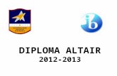 DIPLOMA ALTAIR 2012-2013. ¿Qué es el programa de Diploma? Es un curso pre-universitario exigente, diseñado para satisfacer las necesidades de estudiantes