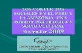 LOS CONFLICTOS SOCIALES EN EL PERU Y LA AMAZONIA, UNA MIRADA PSICOLOGICA Y SOCIO CULTURAL Noviembre 2009.