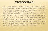 Se denomina microondas a las ondas electromagnéticas definidas en un rango de frecuencias determinado; generalmente de entre 300 MHz y 300 GHz, que supone.