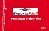 Preguntas y ejemplos. ¿Quién creó el Exporta Fácil? ¿Exporta Fácil solo existe en Perú?