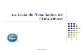 Lista de Resusltados de Ebsco host