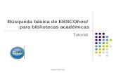 Búsqueda básica de EBSCO host para bibliotecas académicas