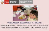 VIGILANCIA SANITARIA A EPAPS SERVICIOS DE PREPARACIÓN DE ALIMENTOS DEL PROGRAMA NACIONAL DE WAWA WASI.