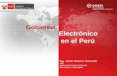 Gobierno Electrónico en el Perú Ing. Jaime Honores Coronado Jefe Oficina Nacional de Gobierno Electrónico e Informática.