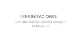 INMUNIZACIONES Christian Rodrigo Alcocer Arreguín R1 Pediatría.