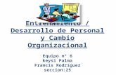 Entrenamiento / Desarrollo de Personal y Cambio Organizacional Equipo nº 6 keysi Palma Francis Rodríguez seccion:25.