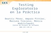 JIISIC 2007 Testing Exploratorio en la Práctica Beatriz Pérez, Amparo Pittier, Mariana Travieso, Mónica Wodzislawski Centro de Ensayos de Software .