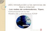 UD1 Introducción a los servicios de Red e Internet Las redes de ordenadores. Tipos. - Comunicación en la red. - Modelo OSI y Arquitectura TCP/IP Jesús.