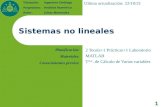1 Titulación: Asignatura: Autor: Ingeniero Geólogo Análisis Numérico César Menéndez Planificación: Materiales: Conocimientos previos: Sistemas no lineales.