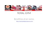 TOTAL GYM Beneficios al ser socios http://www.totalgymcancun.com