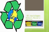 El reciclaje: Reducir, Reusar y Reciclar.. ¿Qué es reciclar? Proceso fisicoquímico o mecánico que consiste en someter un producto ya utilizado a un ciclo.