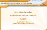Estadística Aplicada a la Psicología Dra. Alicia Cayssials Baremos del Test de Dominos Región Capital Federal Conurbano Bonaerense.