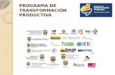 PROGRAMA DE TRANSFORMACIÓN PRODUCTIVA. Agenda Que es el PTP? 12 sectores de desarrollo para Colombia Potenciadores Planes de Negocio Casos Interesantes.