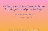 Orientar para la conciliación de la vida personal y profesional Magdalena Suárez Ortega UNIVERSIDAD DE SEVILLA JORNADAS INTERNACIONALES DE ORIENTACIÓN.