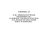 TEMA 2 LA INDUSTRIA QUÍMICA: CARACTERISTICAS CLASIFICACION SECTORIAL.