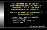 Maestría en Redes de Información y Conectividad III Autor: Ing. Andrea Michelle Manzano Aizaga “ALINEACION DE UN NOC DE TELECOMUNICACIONES AL MODELO FRAMEWORKX.