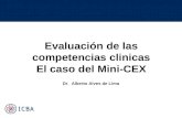 Dr. Alberto Alves de Lima Evaluación de las competencias clinicas El caso del Mini-CEX.