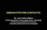 DERMATITIS POR CONTACTO Dr. Juan Carlos Aldave Médico Especialista en Inmunología Clínica y Alergología Comité de Inmunodeficiencias Primarias Asociación.