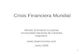 1 Crisis Financiera Mundial Alfredo Schclarek Curutchet Universidad Nacional de Córdoba Argentina  Junio 2009.