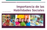 MG. PILAR CHÁVARRY Importancia de las Habilidades Sociales.
