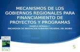 MECANISMOS DE LOS GOBIERNOS REGIONALES PARA FINANCIAMIENTO DE PROYECTOS Y PROGRAMAS DANIELA MORAGA C. ENCARGADA DE INNOVACION GOBIERNO REGIONAL DEL BIOBIO.