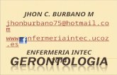 JHON C. BURBANO M jhonburbano75@hotmail.com  ENFERMERIA INTEC 2014.