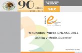 1 Resultados Prueba ENLACE 2011 Básica y Media Superior Septiembre 9, 2011 Mejorar.
