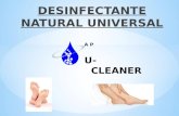 A P U-CLEANER. Es un desinfectante y antiséptico único, que posee cualidades analgésicas, bactericidas, anti-inflamatorias y anti-alérgicas. A diferencia.
