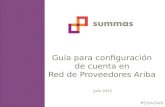 Guía para configuración de cuenta en Red de Proveedores Ariba Julio 2012.
