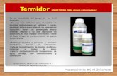 Termidor (INSECTICIDA PARA plagas de la madera ) Es un insecticida del grupo de los fenil pirazoles. Su uso esta indicado para el control de termitas subterráneas.