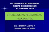II CURSO MACROREGIONAL NORTE DE INDUCCION AL SERUMS 2013 Dra. HERMINIA LAZARO R. Hospital Belén de Trujillo EMERGENCIAS PEDIATRICAS FRECUENTES.
