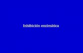 Inhibición enzimática. Inhibidor: Efector que hace disminuir la actividad enzimática, a través de interacciones con el centro activo u otros centros específicos.