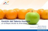 Gestión del Talento Humano un enfoque desde la diversidad Marvin Moreno Director de Servicios al Cliente Novations Group.