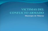 Municipio de Tibacuy. PROGRAMA DE ATENCION A VICTIMAS DEL CONFLICTO ARMADO MUNICIPIO DE TIBACUY actividades realizadas en el primer semestre del año 2012.