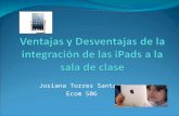 Josiana Torres Santana Ecom 506. Tabla de Contenido ¿Qué es el iPad? iPad en la Educación Ventajas Desventajas Aplicaciones Útiles Referencias Creado.