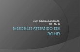 John Eduardo Gamboa G. G8 NL 12. MODELOS PREDECESORES MODELO ATOMICO DE THOMSON: Átomo compuesto por electrones de carga negativa en un átomo positivo,