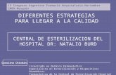 CENTRAL DE ESTERILIZACION DEL HOSPITAL DR: NATALIO BURD DIFERENTES ESTRATEGIAS PARA LLEGAR A LA CALIDAD Licenciada en Química Farmacéutica Especialista.