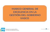 MARCO GENERAL DE EXCELENCIA EN LA GESTIÓN DEL GOBIERNO VASCO.